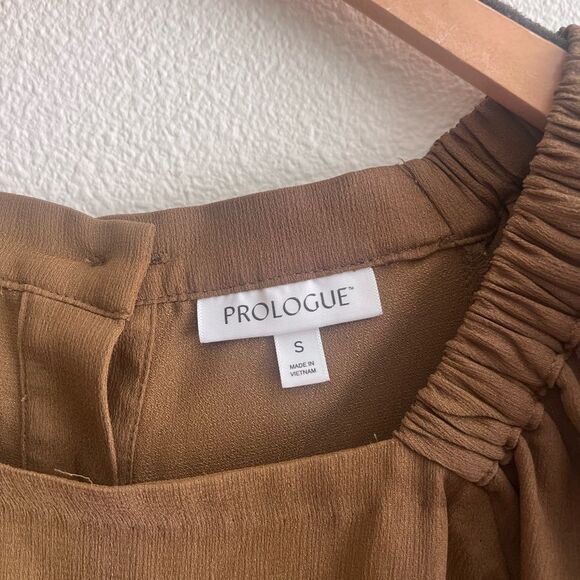 Prologue Brown, Short Sleeve Blouse, Small - Picture 2 of 7
